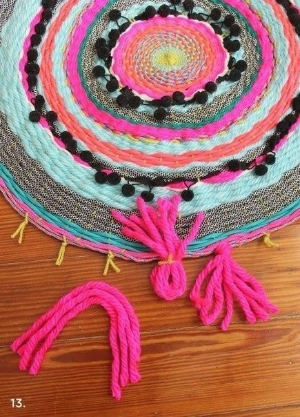 DIY Knitted Mandala Rug