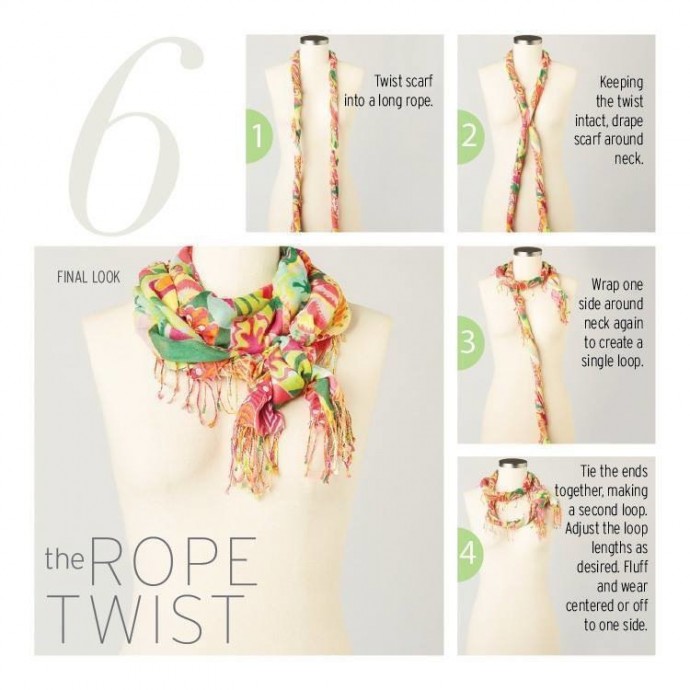 10 ways to tie a scarf knot