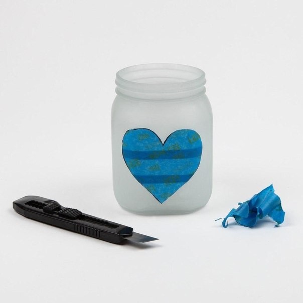 DIY Mason Jar Heart Candles