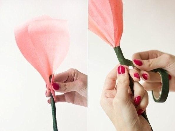 DIY Giant Crepe Paper Roses