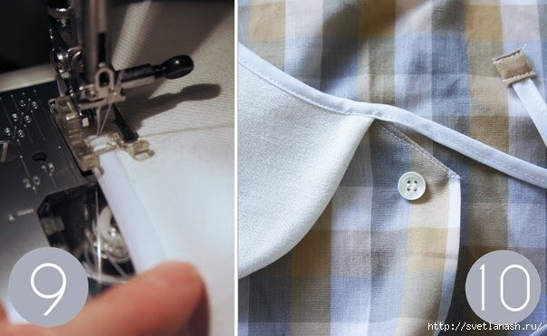 DIY: Scalloped Peter Pan Collar on a Button-Up