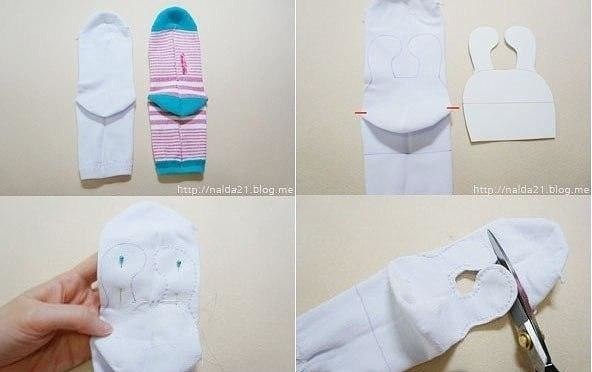 DIY Sock Bunny Step by Step