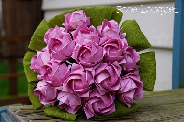 How To Make a Origami Paper Rose Bouquet