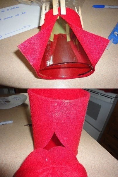 DIY Plastic Bottle Santa Boots Holder Tutorial