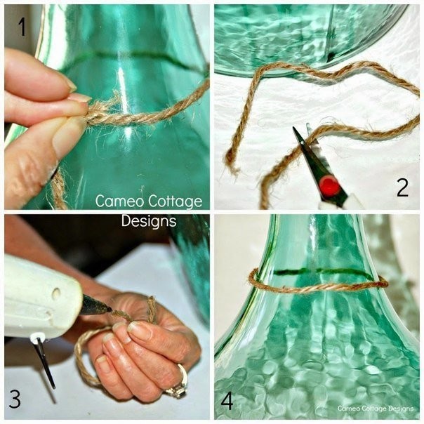 Simple Bottle Decoration With Rope