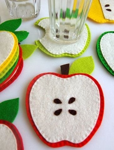 Felt Apple Coasters