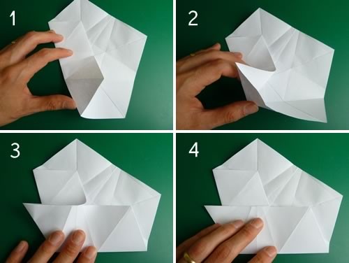 Folding 5 Pointed Origami Star Christmas Ornaments