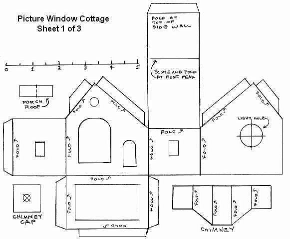 Printable Christmas Paper House Templates