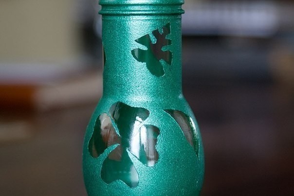 Beautiful Vase Made from Glass Bottle