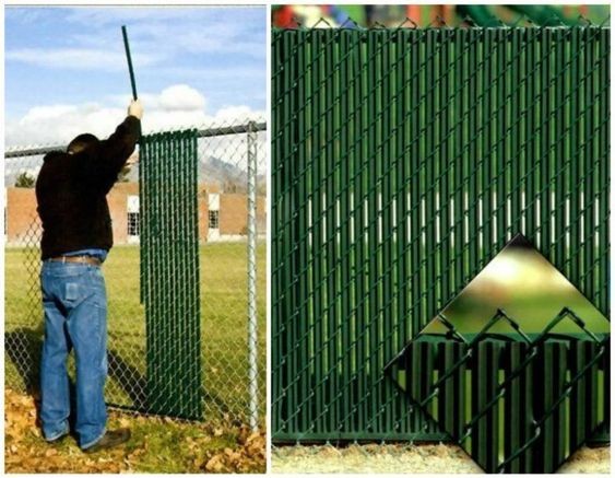 Fence weaving, Fence art, Chain link fence