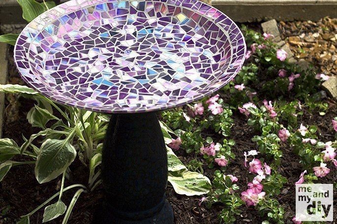 DIY Mosaic Bird Bath