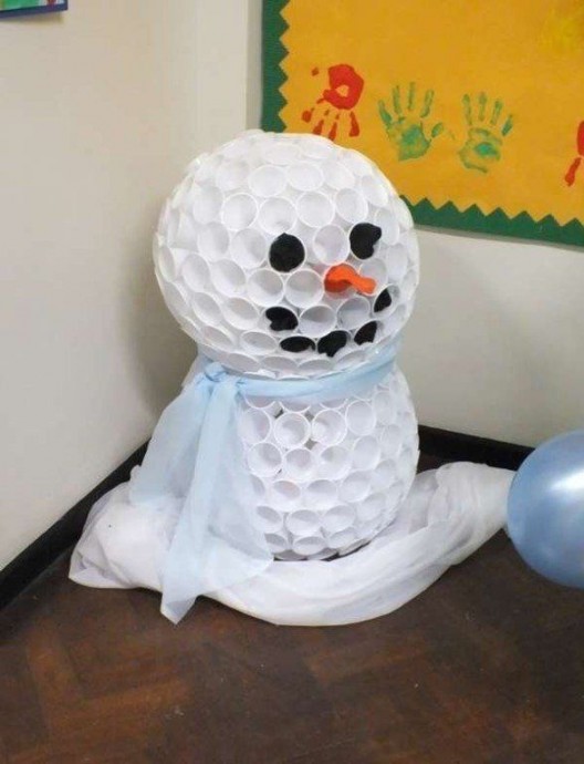 Plastic Сup Snowman