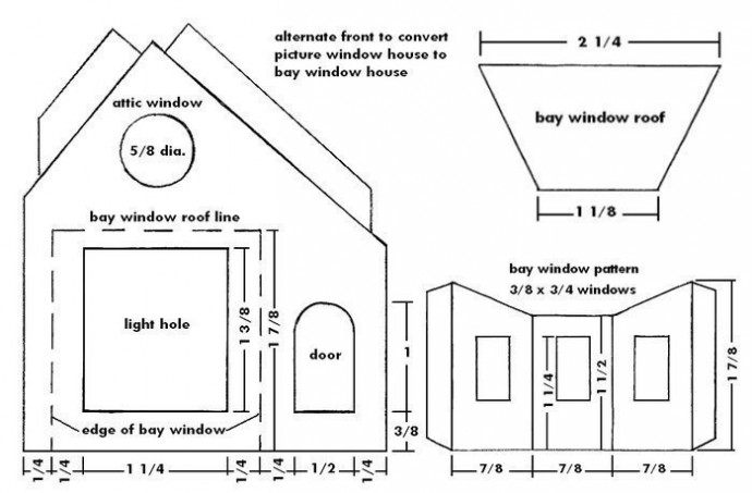 Printable Christmas Paper House Templates