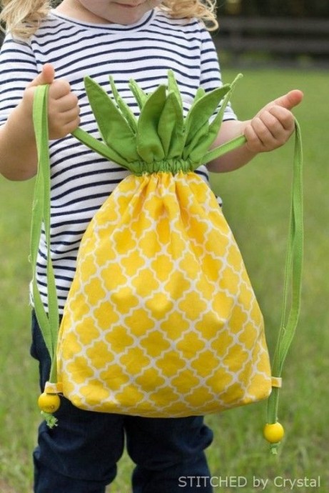 Pineapple Drawstring Backpack