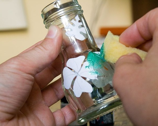 Beautiful Vase Made from Glass Bottle