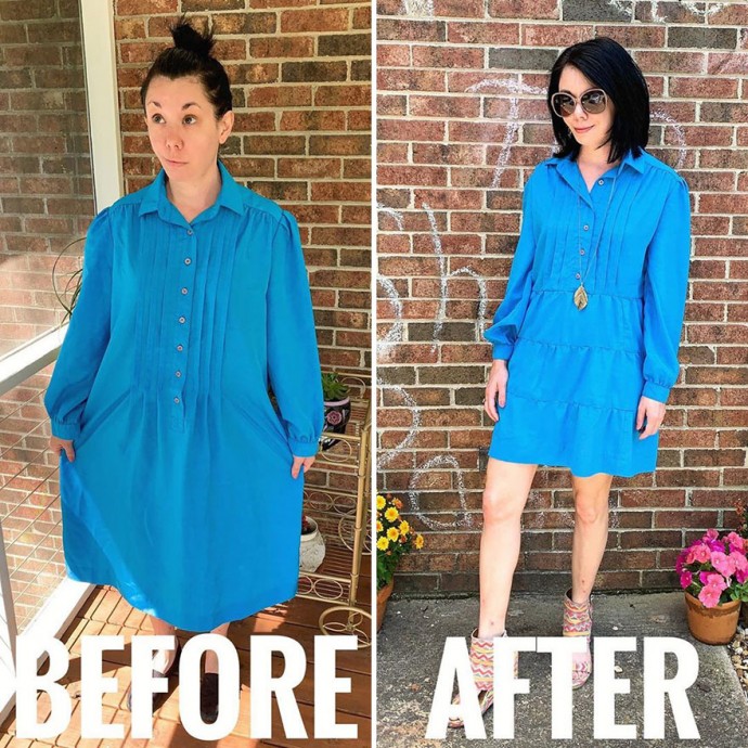 Woman Transforms Thrift-Store Clothes For $1 Into Elegant OutfitsArtist