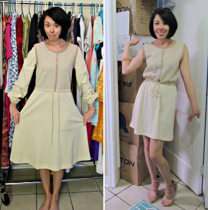 Woman Transforms Thrift-Store Clothes For $1 Into Elegant OutfitsArtist