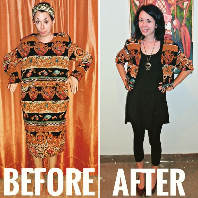 Woman Transforms Thrift-Store Clothes For $1 Into Elegant OutfitsArtist