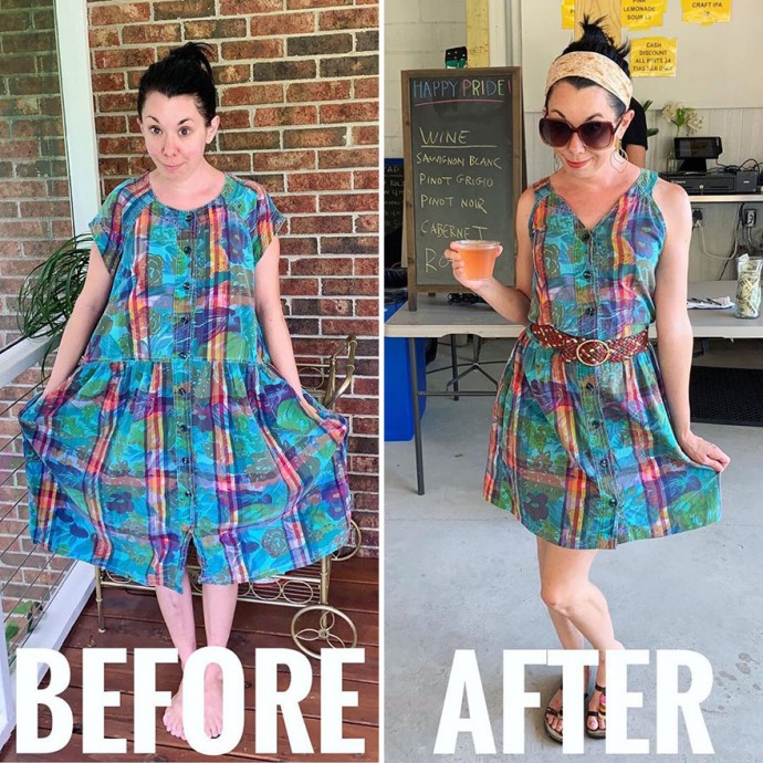 Woman Transforms Thrift-Store Clothes For $1 Into Elegant OutfitsArtist